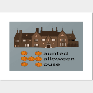 Haunted Haloween House Pumpkin Posters and Art